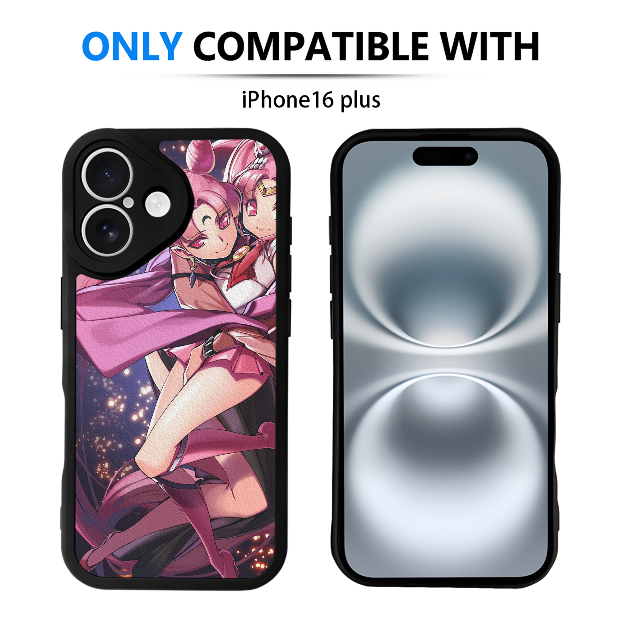 （画像用） 美少女戦士セーラームーン Sailor Moon 【iPhone 16シリーズ対応】シリコンスマホケース（レザー調） 材質：シリコン